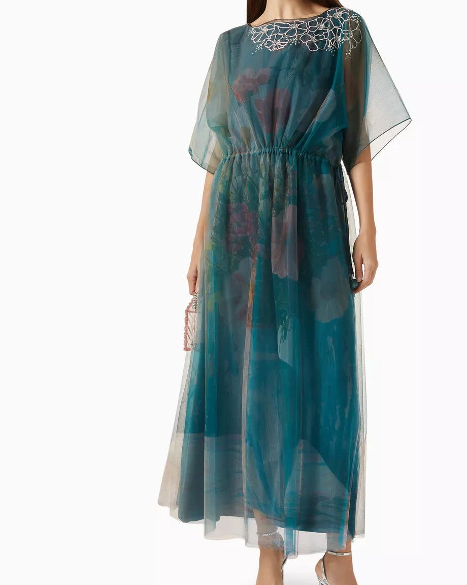 Dress-Teal Mesh