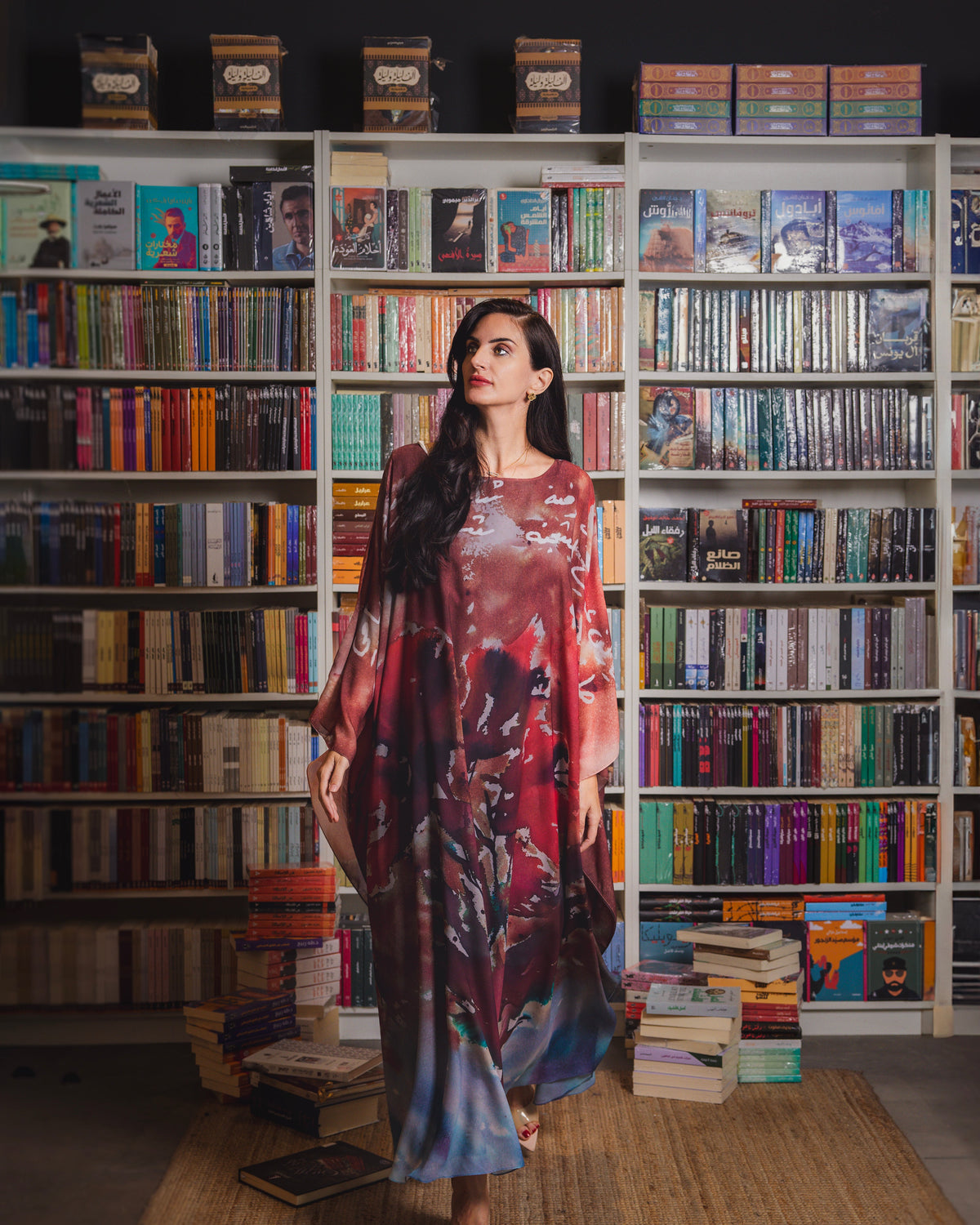 KAFTAN-Burgundy floral