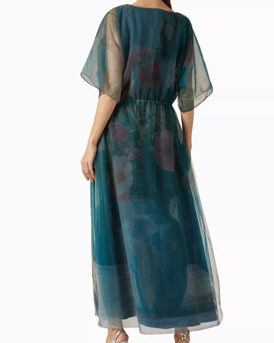 Dress-Teal Mesh