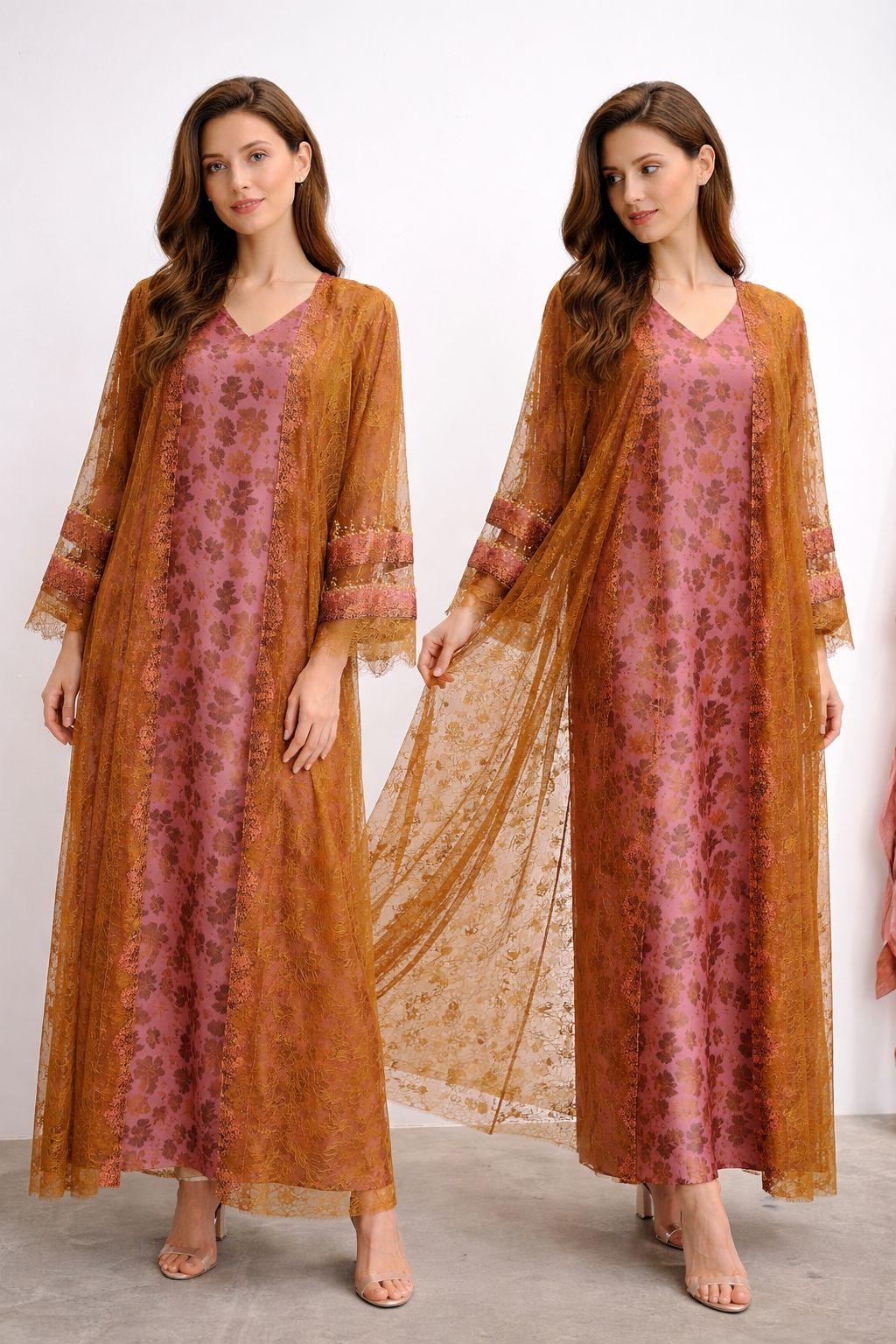 Kaftan-Burnt orange